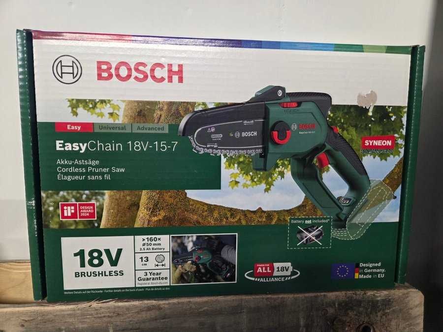 Міні пила Bosch EasyChain 18V-15-7. НОВА, без АКБ і зарядки