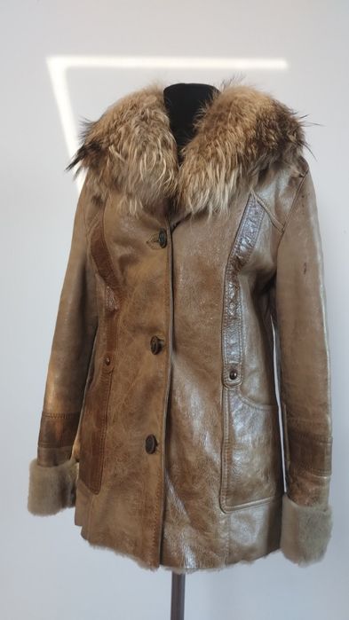 Натуральна жіноча дублянка, єнот