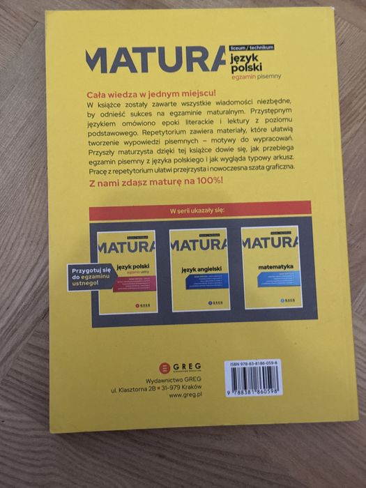 Matura język polski egzamin pisemny