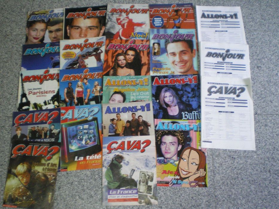 Revistas francesas anos 2000 e 2001 - Allons-Y, Ça va e Bonjour