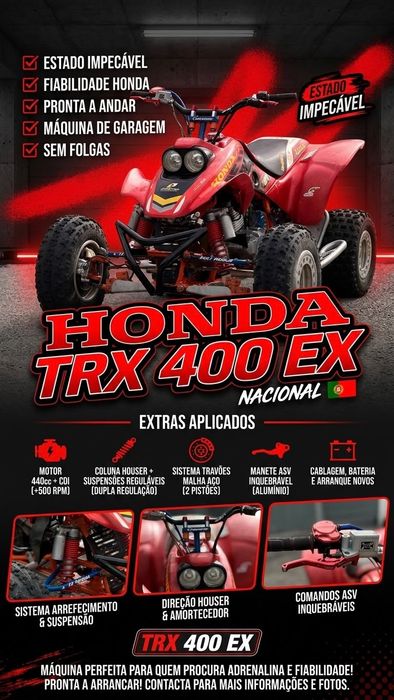 Honda TRX 400 EX (Nacional) - Kit 440cc, Houser, Arrow [Matriculada]