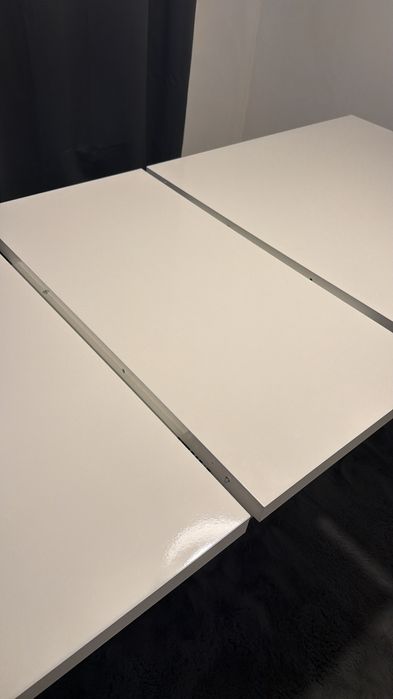 Mesa  extensível, branco brilhante como nova