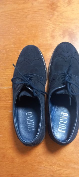 Sapatos de homem,camurça azul escuro da Foreva