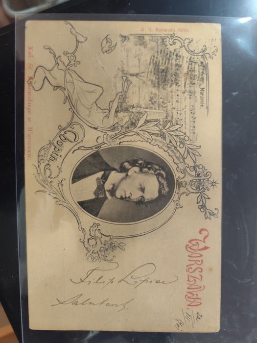 Bardzo rzadka widokówka Warszawa - Chopin