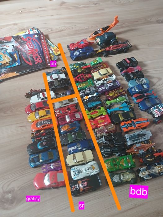 Hot wheels samochód,rysorak,karty,magazyn,zestaw 36aut
