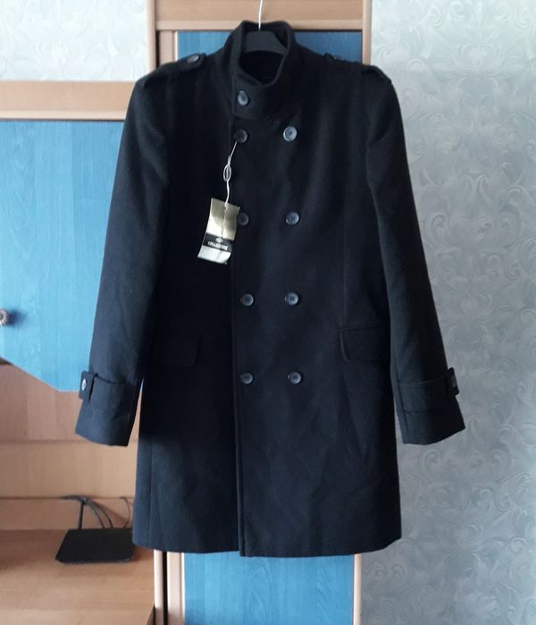 Тёплое шерстяное пальто на утеплителе, 46, Collezione