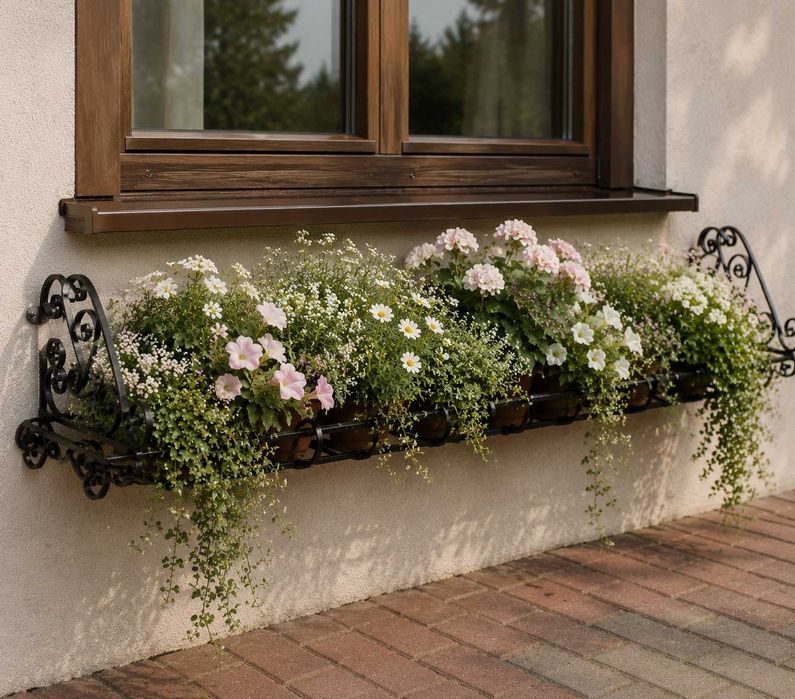 Kuty kwietnik pod parapet okno 4 szt.