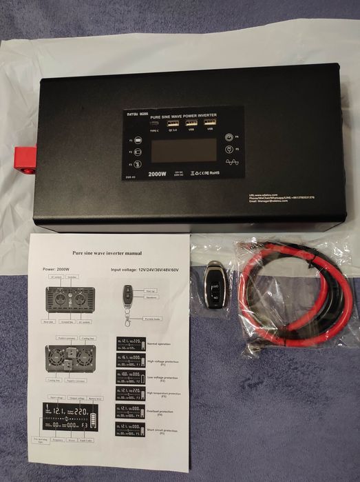 Інвертор DATOU BOSS DN-03 (ZGR-03), 12V, 2000 (2200)W, чистий сінус