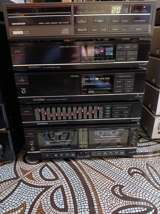 Wieża stereo Gold Star CD korektor equalizer wzmacniacz magnetofon  tu