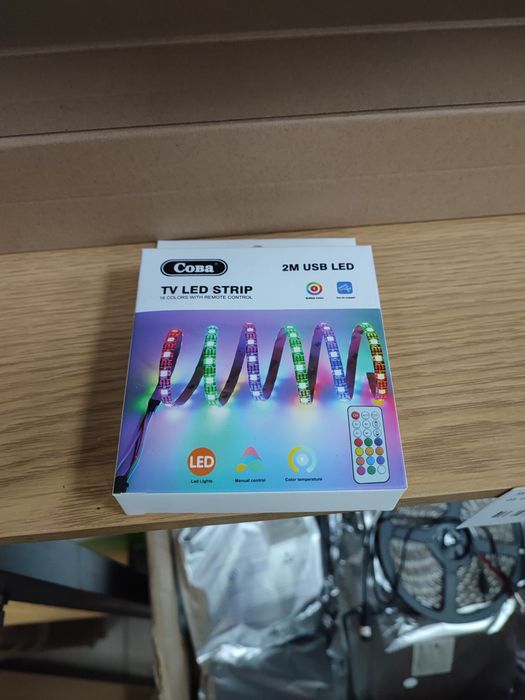 Taśma LED do TV 2M RGB 16 Kolorów Pilot USB Podświetlenie
