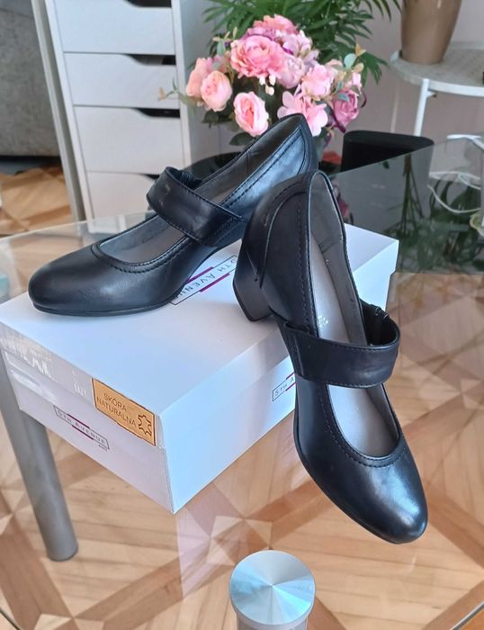 Buty skórzane czółenka 5th Avenue Deichmann