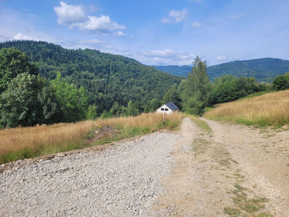 Działka budowlana widokowa ZAWOJA prąd woda studnia. Gotowa do budowy Babia Góra
