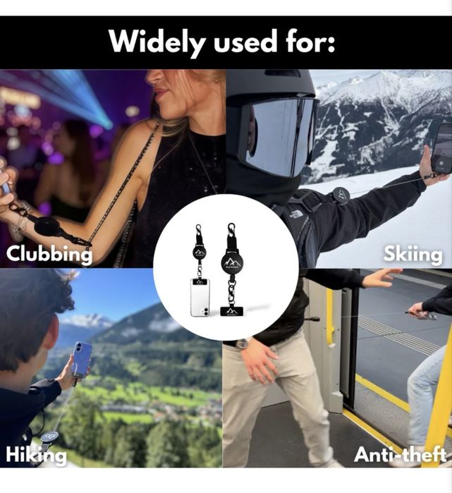 Correia Retráctil para Telemóvel Neve