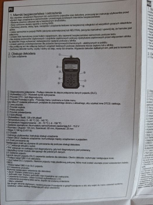 Skaner diagnostyczny obd v410
