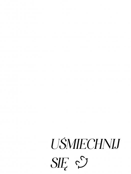 Plakat 60x80cm Z Napisami Nowoczesny Cytat Uśmiechnij Się