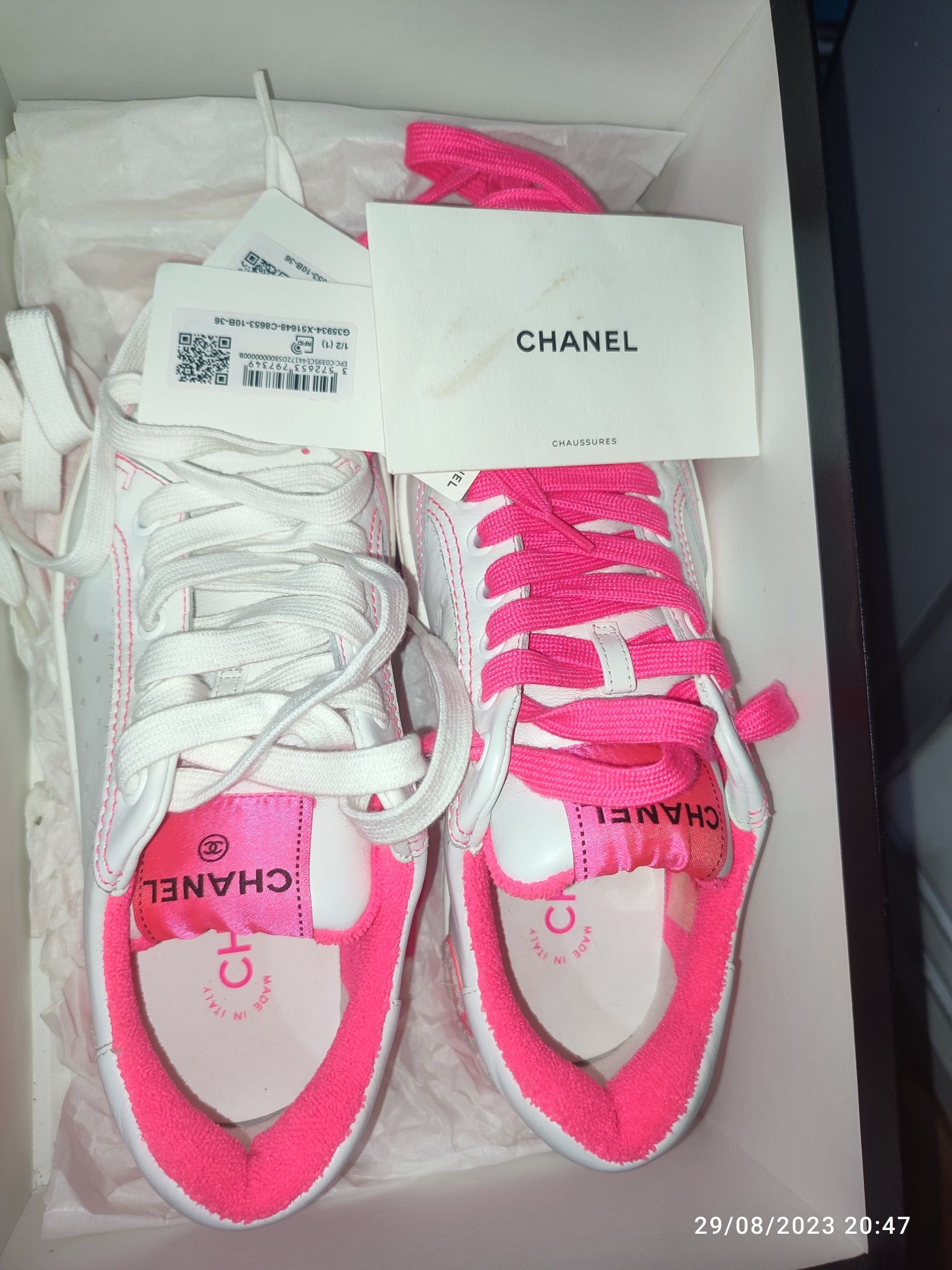 Chanel Sneaker White Fuchsia - G35934 X51648 C8653 - DE