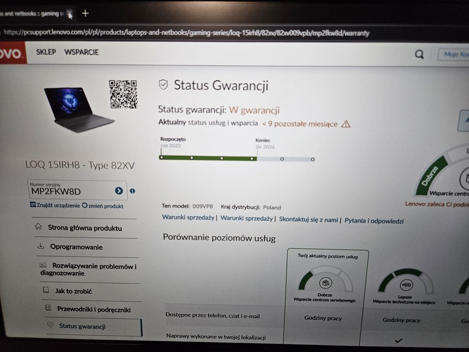Laptop gamingowy Lenovo LOQ RTX 4050 i5 12th