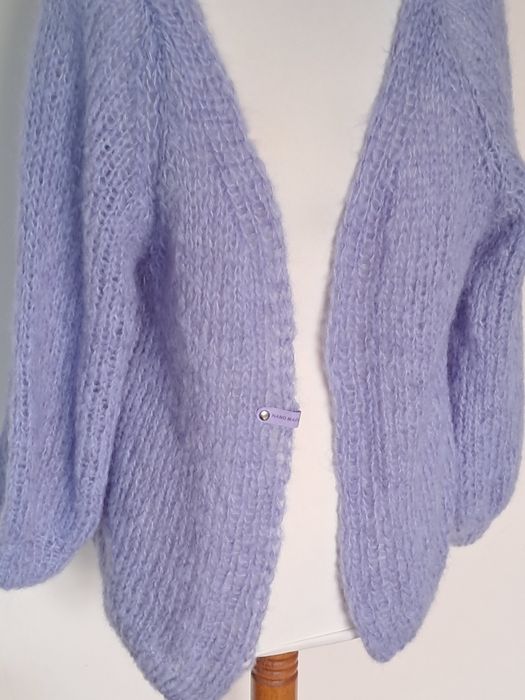 Sweter w kolorze lawendy.Alpaca.Handmade.