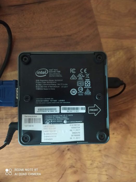 Zestaw komputerowy NUC6CAY Zamienię za elektryczny rozdrabniacz gałęzi