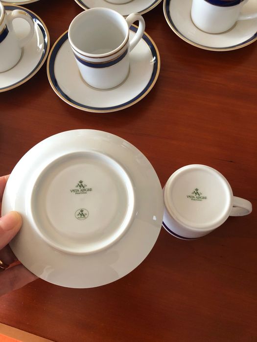 Serviço chá Vista Alegre Gala Dourado