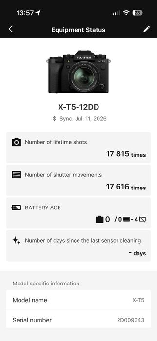 Camera Fujifilm  XT5