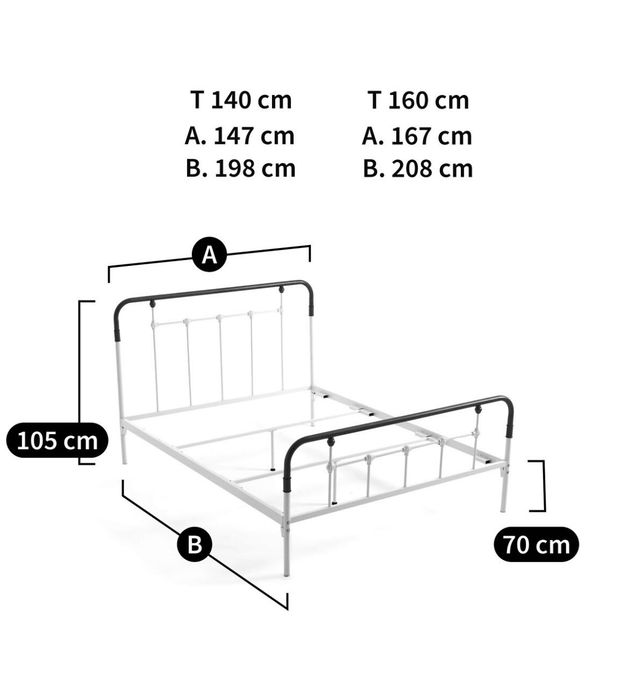 Complete La Redoute Double Bed Set (140x190) – Frame, Base & Mattress. Cama de Casal Completa