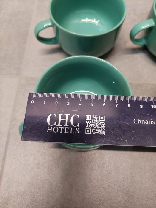 Filiżanki niebieskie miętowe zestaw