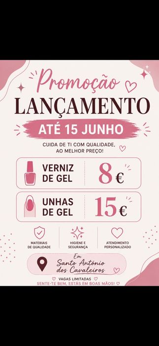 Unhas de gel a preço de lançamento