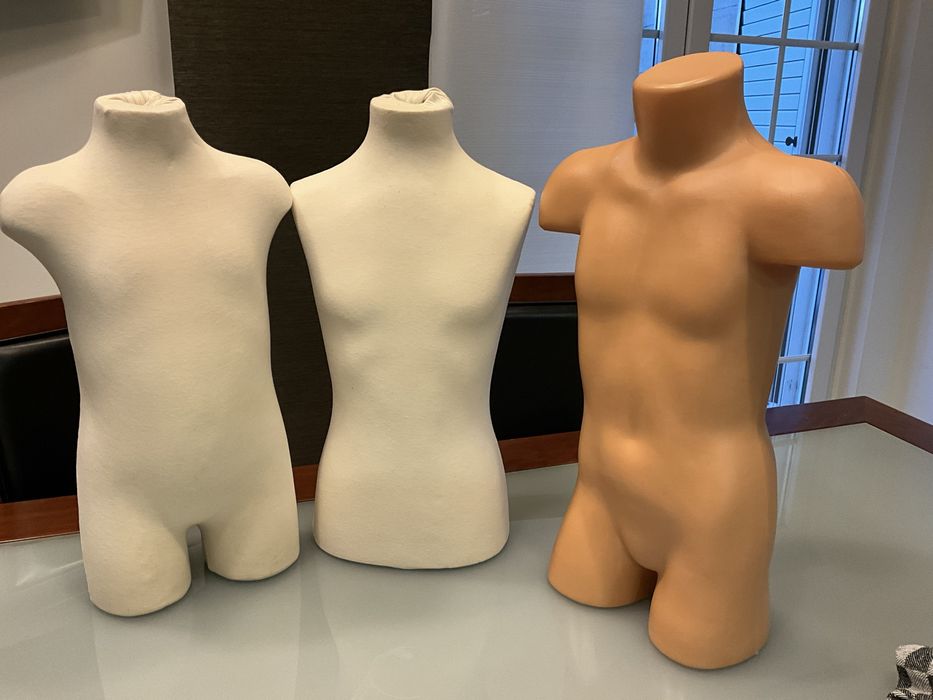 Manequins (bustos) de criança 3 unidades