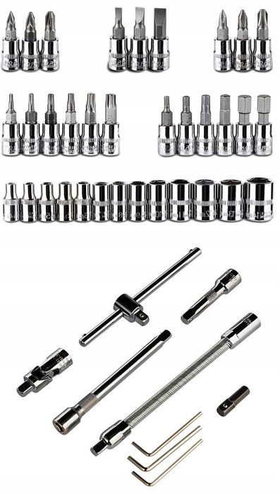 NARZĘDZIA 46 elementów bity torxy klucze