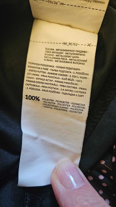 Sukienka czarna, błyszcząca nitka, Reservd, Rozmiar M