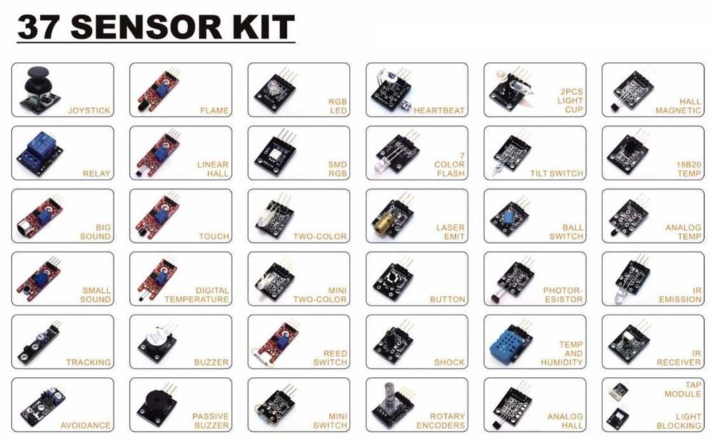 Pack módulos e acessórios arduíno raspberry