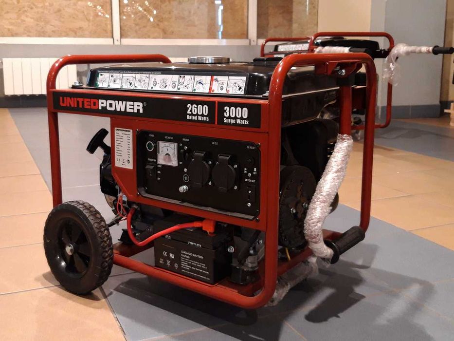 Генератор Бензиновий UP GG3300E+B+W, потужність 2.6/3.0 кВт