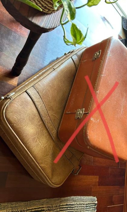 Mala vintage castanha