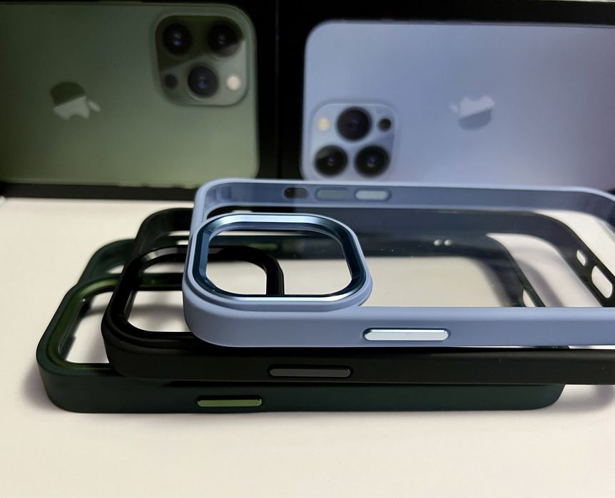 Чехол Iphone 13 Pro Max grey, 14 Pro, 16 Pro Max-12 Pro, не желтеет