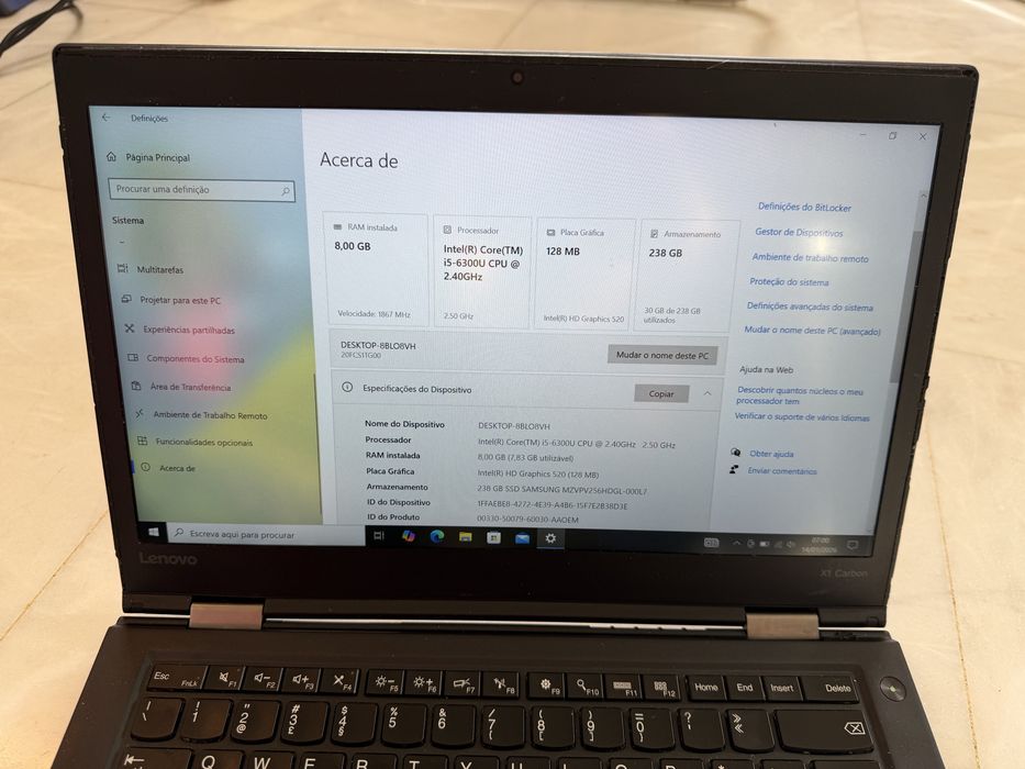Computador Lenovo ThinkPad X1 Carbon