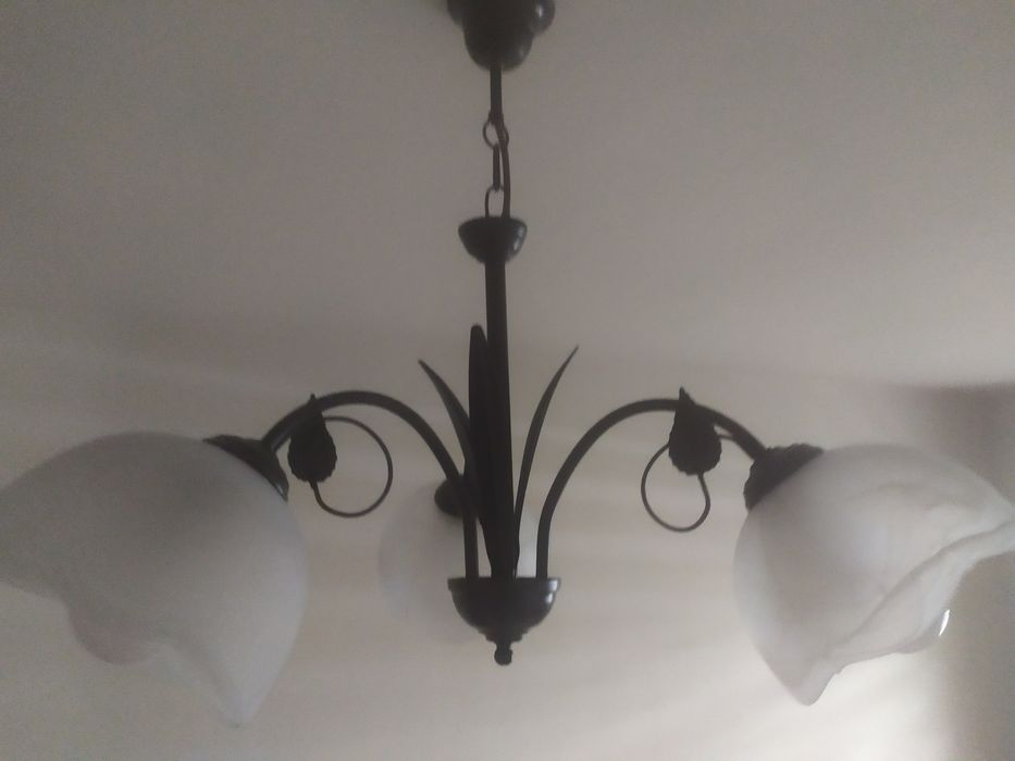 Żyrandol, lampa sufitowa + żarówki.