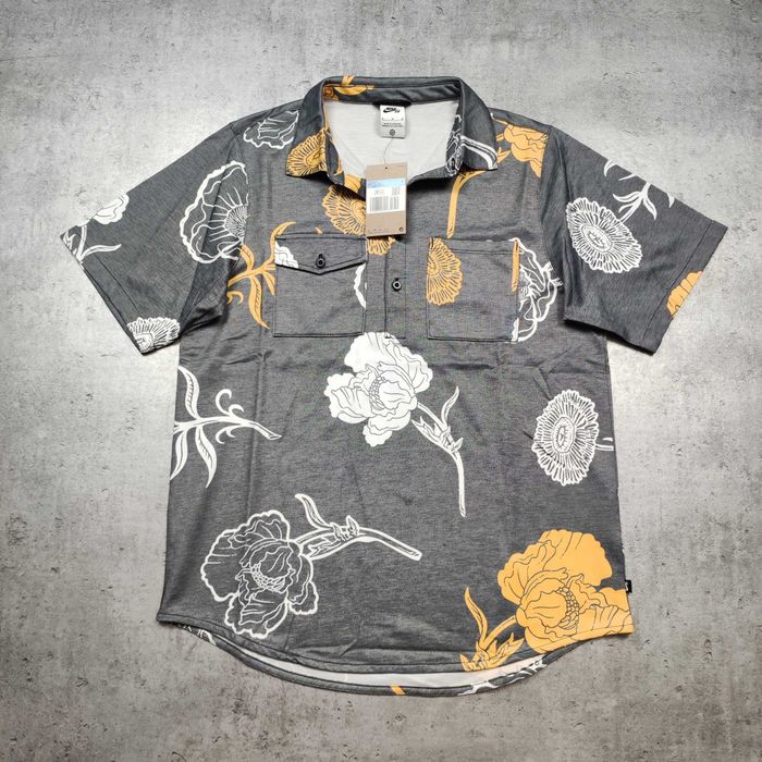 MĘSKA Koszulka Polo PREMIUM Nowa z metką Nike SB Skateboarding Kwiaty