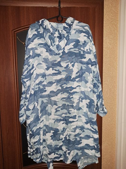 Платье туника большой размер лен