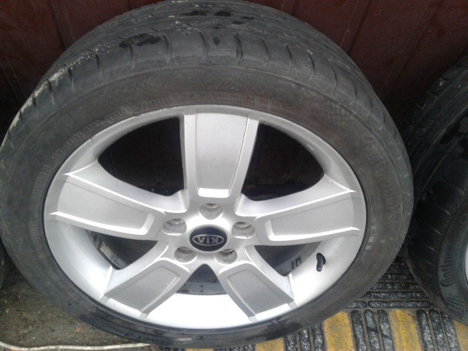 4 ALUFELGI Koła KIA Hyundai 18 Opona Opony 225 45 R18 7/8m Continental