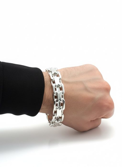 Срібний браслет 99г чоловічий, мужской серебряный браслет 925 Фараон