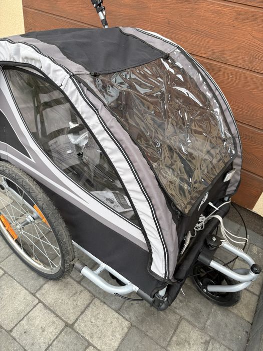 Przyczepka rowerowa wozek do rowera 2-osobowy HomCom Niniew • OLX.pl