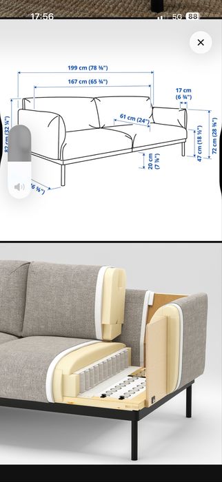 Nowoczesna Sofa ÄPPLARYD