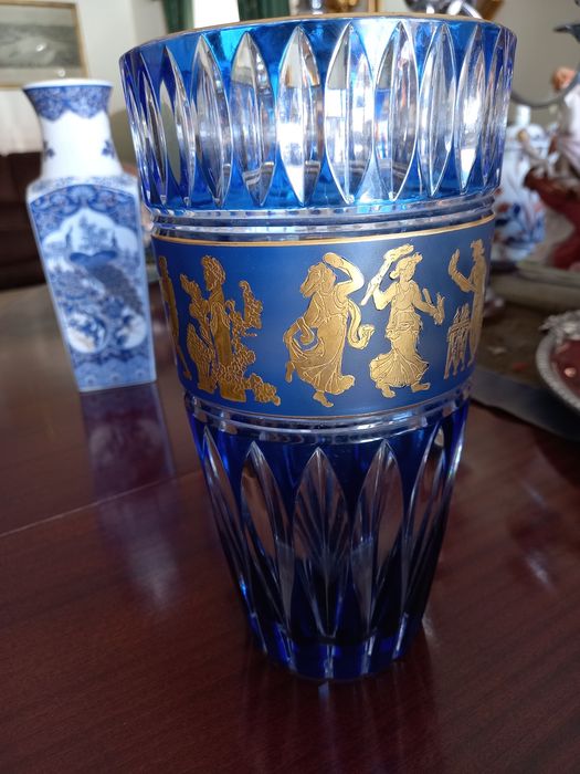 Painted Crystal Vase