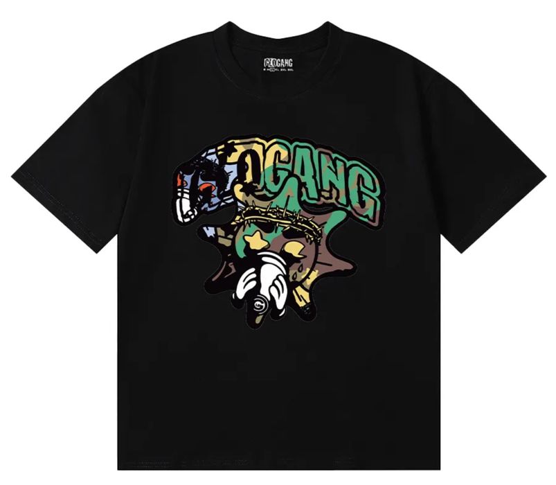 Мужские футболки Glo Gang Logo унисекс гло гэнг тишка черная белая