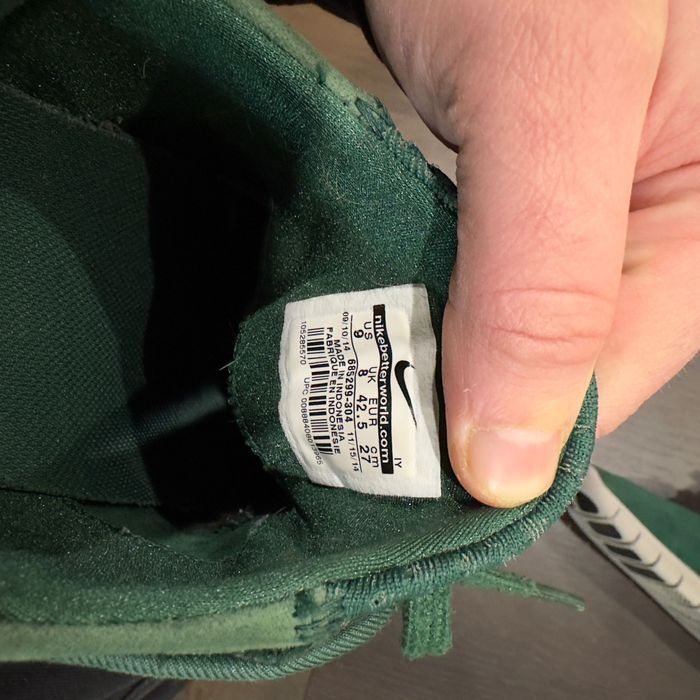 Nike Stefan Janoski зелені кросівки з замші розмір 42