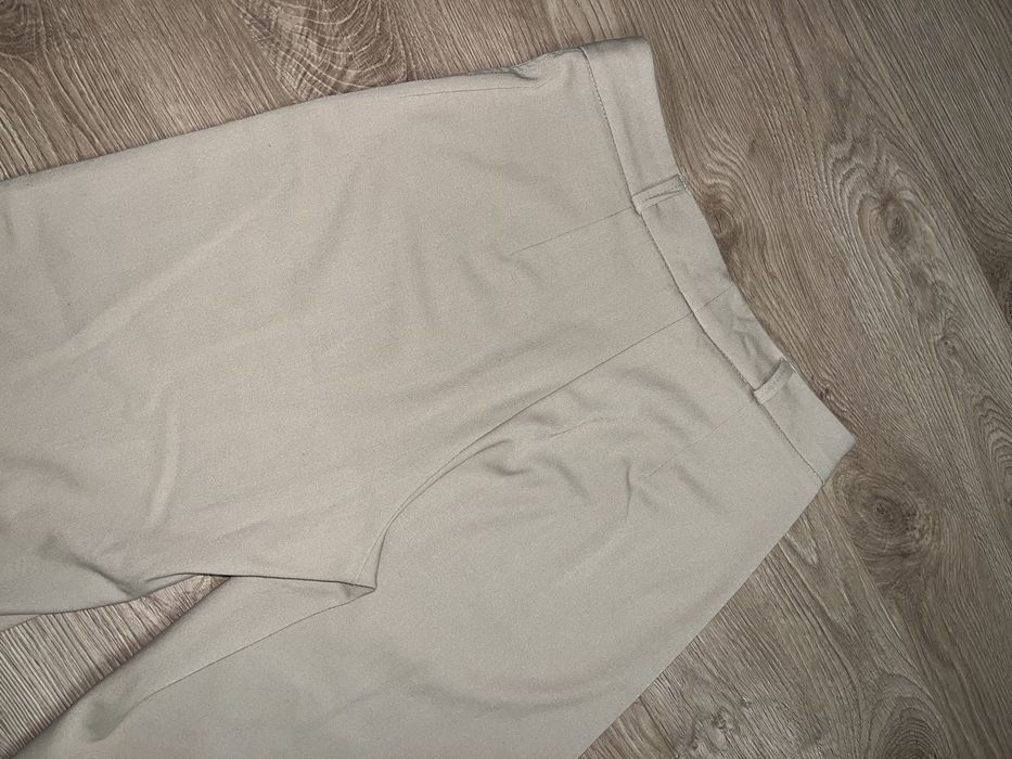 Класичні широкі бежеві штани bershka, 34/XS