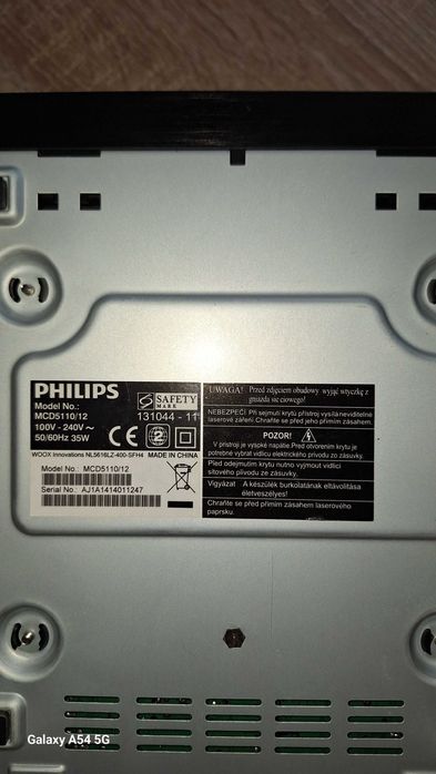 Wieża philips z DVD i mikrofonem