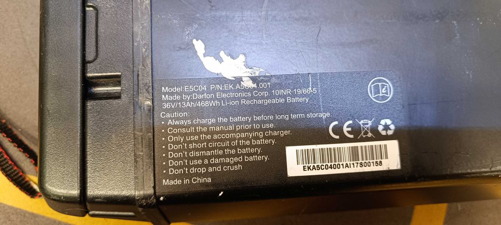 Батарея - з електровелосипеда  -36 v-13Ah (LG 18650-50 шт)