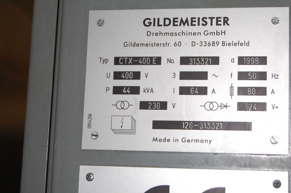 Tokarka CNC DMG Gildemeister CTX400 V5 Oś C wrzeciono przechwyt